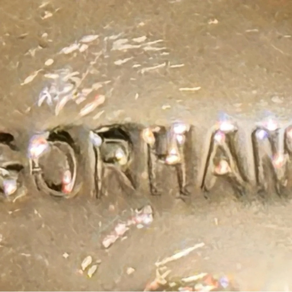 Gorham Silver Cat Ornament with Red Ribbon
